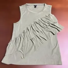 J.Crew フリル付きノースリーブチュニック S グレーのサムネイル