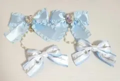 ぬい服 ぬい ヘッドドレス パフェ いちご 10cm 水色 うさぎ