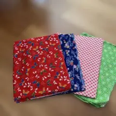 ちりめん生地 和柄　はぎれセット 4種