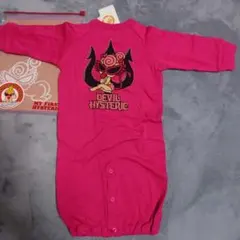 ヒステリックミニ　タグ付きロンパース　ピンク