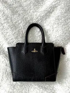 黒 レザーミニトートバッグ