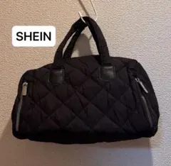 SHEIN キルティング　ボストンバッグ　ハンドバッグ　ブラック