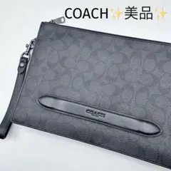 美品✨️ COACH コーチ クラッチバッグ シグネチャー レザー PVC