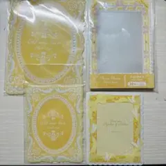 fanfancy フクヤ 硬質カード オールドローズ レース 黄色 パピヨン