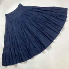 【美品】インゲボルグ はしごレース使い デニムスカート/2023年 春のサムネイル