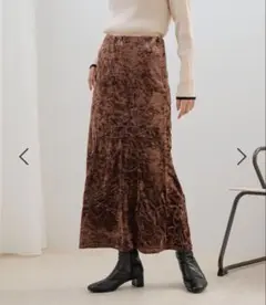 LOWRYS FARM コードシシュウベロアスカート