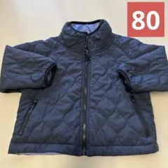 ネイビー キルティング アウター 80 リバーシブル