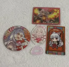 東方Project　藤原妹紅　缶バッジ　ミニアクスタ　カード　ウエハース