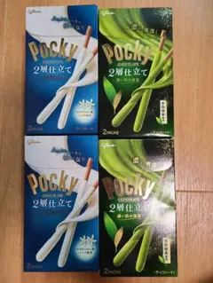 グリコ ポッキー 60箱 まとめ売り 2層仕立て抹茶 バニラ香るホワイト