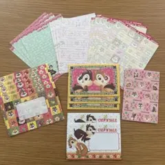 ディズニー　チップとデール　封筒便箋セット