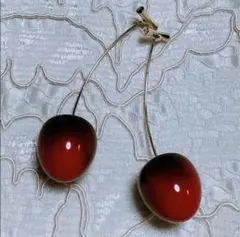 ✨超リアル！✨《あたしッ♬さくらんぼっ〜♬》✨レッドチェリー 赤 果物 ピアス