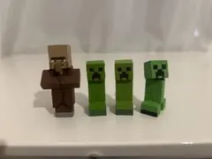 マインクラフト ミニフィギュア 村人 クリーパー 4体セット