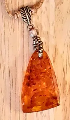 き*こ様 【オ 162】琥珀/アンバー シンプルネックレス ハンドメイド