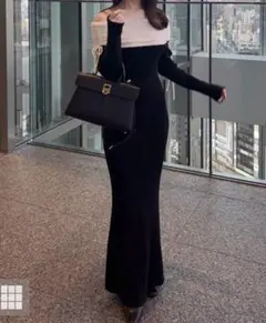 【新品未使用】齋藤飛鳥2Wayオフショルダーリブニットワンピース【tw1184】