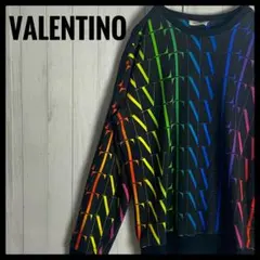 215【希少サイズ】 ヴァレンティノ VLTN レインボー スウェット XXLのサムネイル