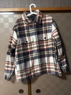 H&M チェック柄 ジップアップジャケット Lのサムネイル
