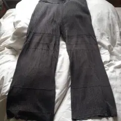透かし編み ニットパンツ グレー フェリシモ