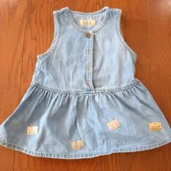 再値下げしましたbebe デニム ワンピース 90サイズ