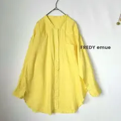 専用◉fredy emue　リネンバンドカラーシャツブラウス　麻100のサムネイル