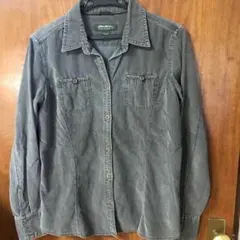 エディーバウアー　薄茶色のコーデュロイシャツ