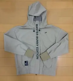 【マスターバニー】美品 ジップパーカー ホワイト ニット 0サイズ レディース マスターバニー】美品 ジップパーカー ホワイト ニット 0サイズ