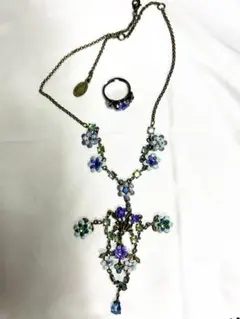 Michal Negrin ネックレス リング セット あじさいカラーのサムネイル