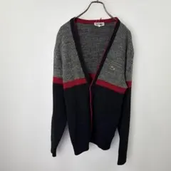 S00397 ラコステ　LACOSTE カーディガン　ブラック　グレー