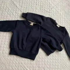 ☆裏起毛トレーナー ネイビー2枚☆サイズ80