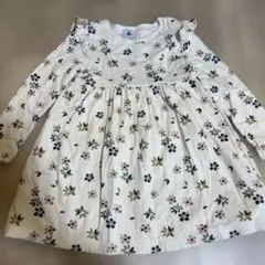 petit bateau 花柄長袖ワンピース 116cm