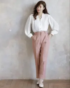 INGNI ピンクスラックスセンタープレス