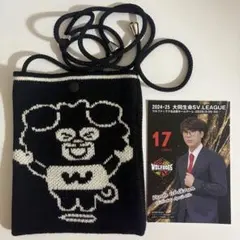 ウルフドッグス名古屋　ウルドくん巾着/ダイカットステッカー/ポーチ ウルフドッグス名古屋 ウルドくん 巾着 / ステッカー /ポーチ 3点