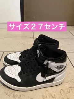 NIKE AIR JORDAN 1 MID ブラック ホワイト27センチ