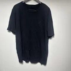 BALENCIAGA ダメージ加工 Tシャツ ブラックストーン装飾ロゴ刺繍 