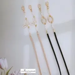 ♪❤️ ねこ　黒猫　パール　メガネチェーン　マスクチェーン　ハンドメイド ♪❤️ ねこ 猫 ネコ 黒猫 パール メガネチェーン マスクチェーン