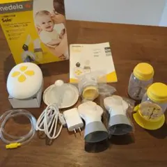 【美品】medela Solo 電動搾乳器＋ボトル、コネクター