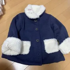 ネイビー フリース襟 アウター