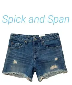✅新品 Spick&Span スピック＆スパン ダメージ デニム ショートパンツ