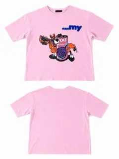 GORGE 半袖Tシャツ ピンク グラフィックプリントのサムネイル