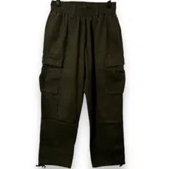 [送料込み]古着 イージーワイド カーゴパンツ ミリタリー オリーブグリーン 緑