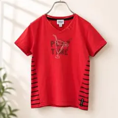 アルマーニジュニア Tシャツ 6A 118cm 赤 綿のサムネイル