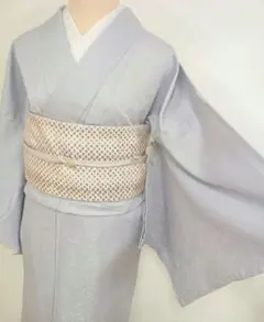 洗える色無地　単衣　花唐草地紋　Mサイズ
