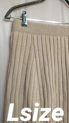 【Rag Out】くすみピンク色 ニット プリーツスカート Lサイズ未使用