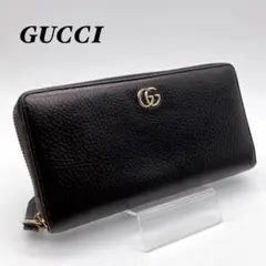 313 極上美品 GUCCI グッチ マーモント 長財布 ラウンドファスナー