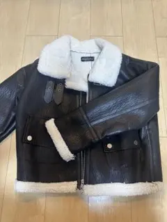 Banjifukaisuma レザージャケット ボア付き
