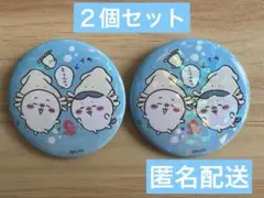 ちいかわ水族館　ホログラム缶バッジ 2個セット　ちいかわ　ハチワレ