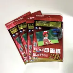 ELECOM 写真用紙 2L判 20枚x4 残量計70枚程度 エレコム