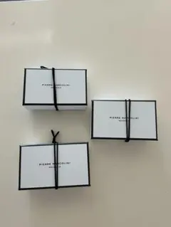 【箱と袋つき】PIERRE MARCOLINI ギフトボックス と袋3個セット