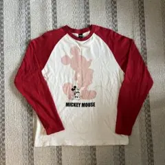 Disney MICKEY MOUSE 公式 ラグランTシャツ 影プリントのサムネイル