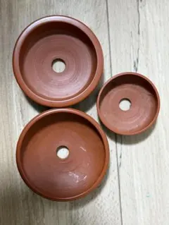 盆栽鉢 3点セット　鉢　盆栽