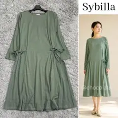 タグ付き新品☆シビラ☆定価4万3千 風景画プリントのブラウス シルク 
